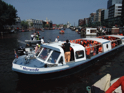 Tour boats at the Westerdok canal