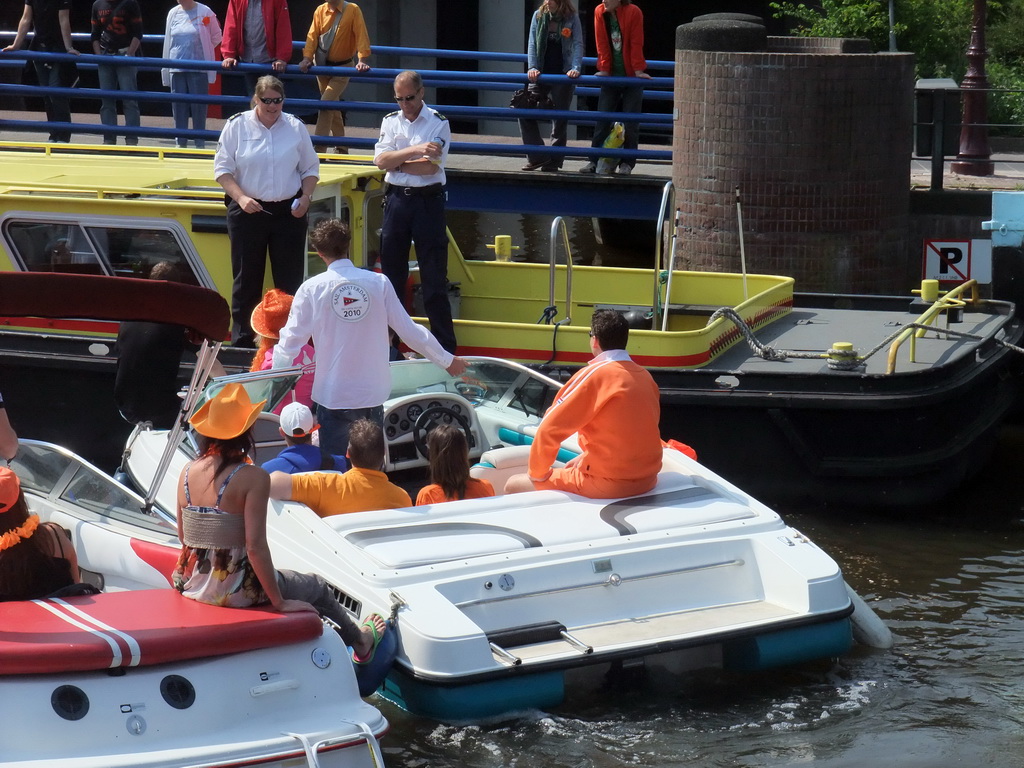 Tour boats at the Westerdok canal