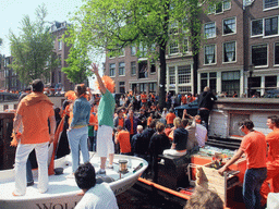 Tour boats at the Prinsengracht canal