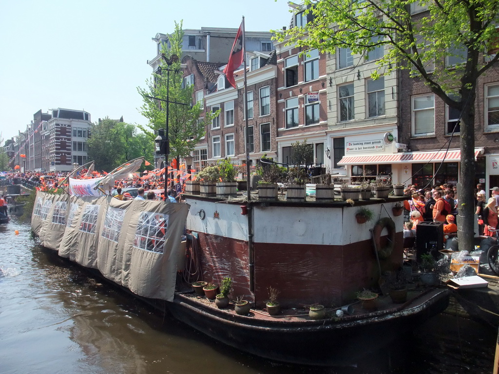 Boat house at the Prinsengracht canal