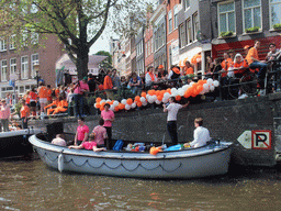 Tour boats at the Prinsengracht canal