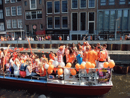 Tour boat at the Prinsengracht canal