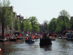 Tour boats at the Prinsengracht canal