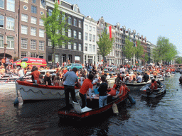 Tour boats at the Prinsengracht canal