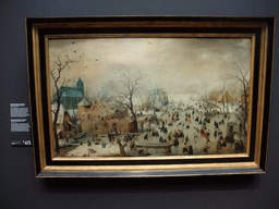 Painting `Winterlandschap met schaatsers`, by Hendrick Avercamp, on the second floor of the Rijksmuseum