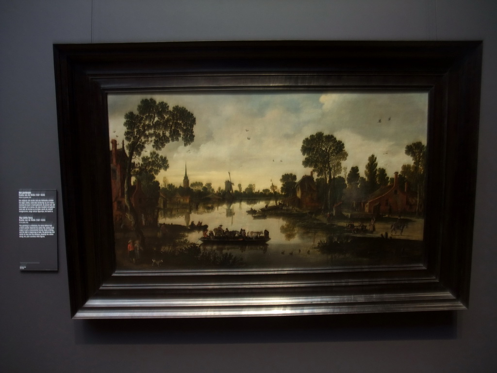 Painting `Het ponteveer`, by Esaias van de Velde, on the second floor of the Rijksmuseum