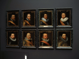 Eight portraits, on the second floor of the Rijksmuseum