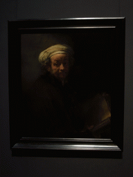 Painting `Self-portrait as Apostle Paul`, by Rembrandt van Rijn, in the Gallery of Honour of the Rijksmuseum