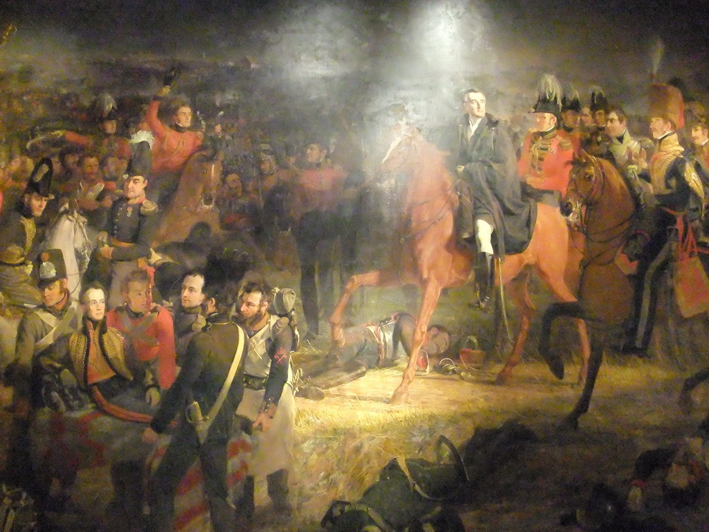 Painting `De Slag bij Waterloo`, by Jan Willem Pieneman, on the first floor of the Rijksmuseum