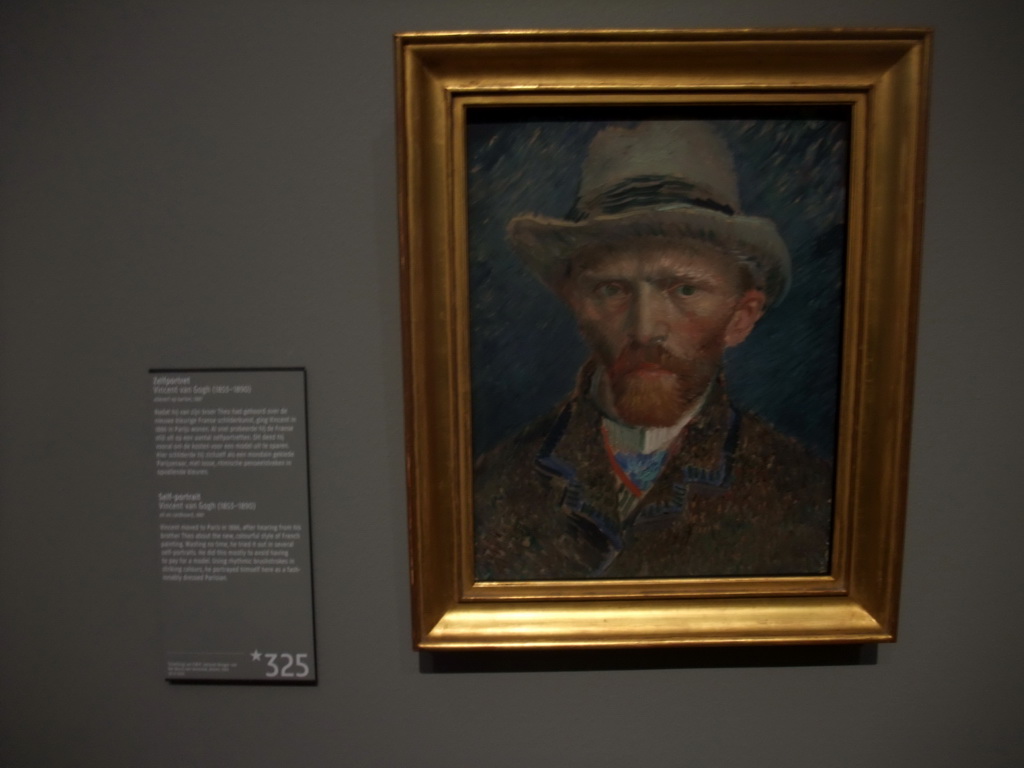 Self-portrait by Vincent van Gogh, on the first floor of the Rijksmuseum