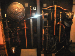 Weapons at `Game of Thrones: the Exhibition` at the Posthoornkerk church, with explanation