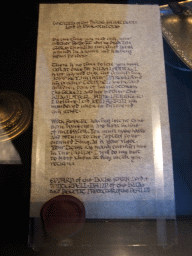 Letter from Eddard Stark to Stannis Baratheon at `Game of Thrones: the Exhibition` at the Posthoornkerk church