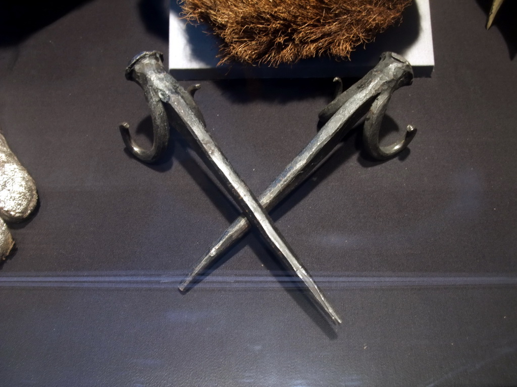 Ice picks used beyond the Wall at `Game of Thrones: the Exhibition` at the Posthoornkerk church