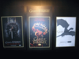 Posters for season 1, 2 and 3 at `Game of Thrones: the Exhibition` at the Posthoornkerk church, with explanation