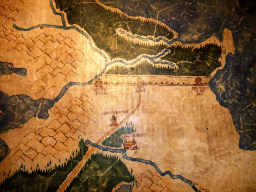 Detail of the Wall at the map of Westeros at `Game of Thrones: the Exhibition` at the Posthoornkerk church