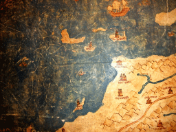 Detail of the Iron Islands at the map of Westeros at `Game of Thrones: the Exhibition` at the Posthoornkerk church
