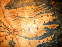 Detail of the Vale of Arryn at the map of Westeros at `Game of Thrones: the Exhibition` at the Posthoornkerk church