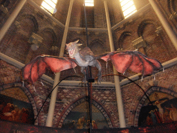 Full scale model of Drogon from season 3 at `Game of Thrones: the Exhibition` at the Posthoornkerk church
