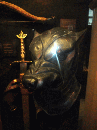 Mask of the Hound at `Game of Thrones: the Exhibition` at the Posthoornkerk church