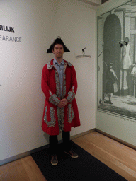 Tim wearing Peter the Great`s clothes, at the exhibition on Peter the Great in the Hermitage Amsterdam museum