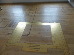 Map of the Hermitage St. Petersburg museum on the floor, at the Hermitage Amsterdam museum
