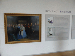Portrait, bust and explanation on the Romanov and Orange families, at the Hermitage Amsterdam museum