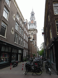 The Zuiderkerk church at the Zanddwarsstraat street