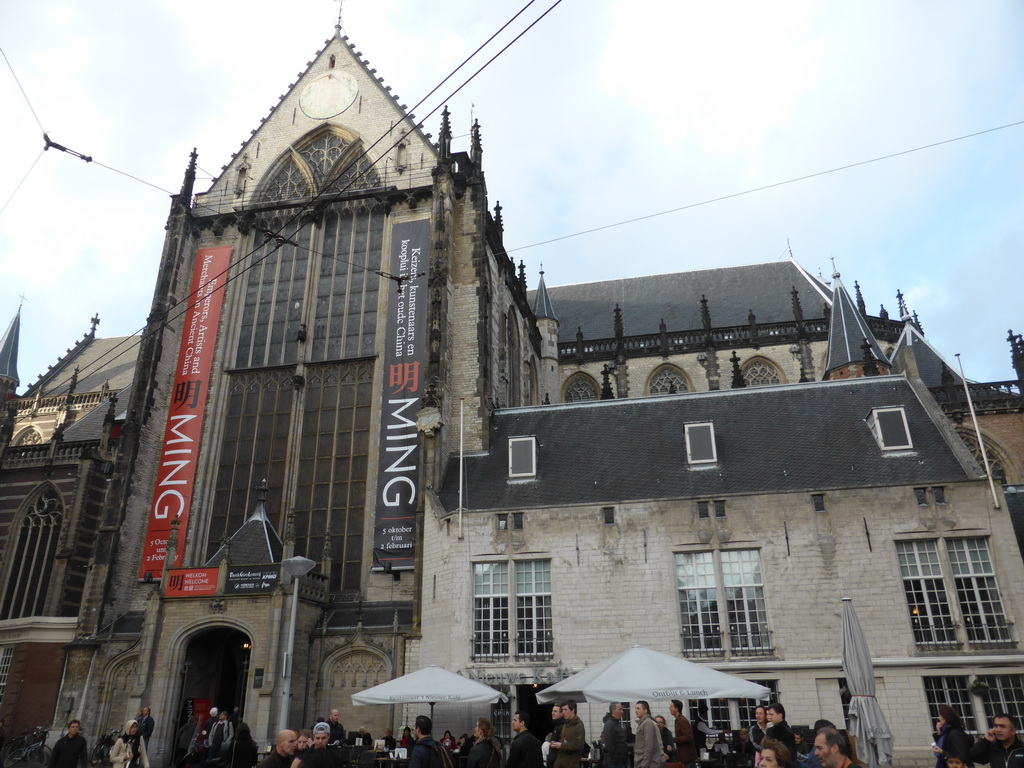 Front of the Nieuwe Kerk church at the Dam square