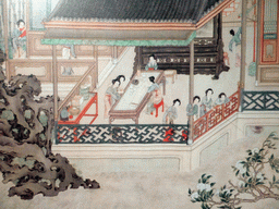 Part of the painted handscroll `Ladies at Leisure`, at the Ming dynasty exhibition at the Nieuwe Kerk church