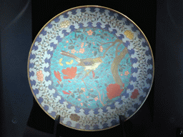Painted porcelain plate at the Ming dynasty exhibition at the Nieuwe Kerk church