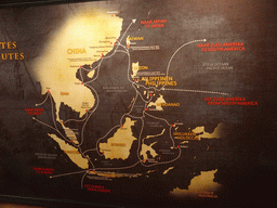 Map of Chinese overseas trading routes, at the Ming dynasty exhibition at the Nieuwe Kerk church