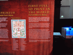 3D printer and an explanation on the 3D print of the Forbidden City, at the Ming dynasty exhibition at the Nieuwe Kerk church
