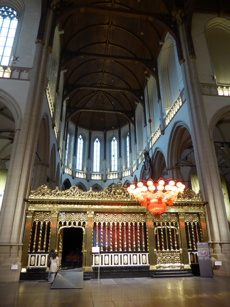 The nave and the choir of the Nieuwe Kerk church, during the Ming dynasty exhibition