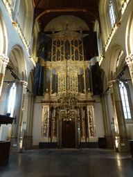 The nave and organ of the Nieuwe Kerk church