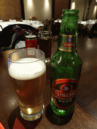 Tsingtao beer at Restaurant Mandarijn at the Rokin street