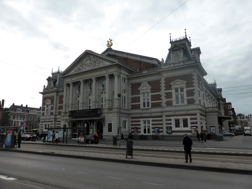 Front of the Royal Concertgebouw building at the Museumplein square