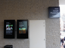 Information signs at the entrance to the Van Gogh Museum
