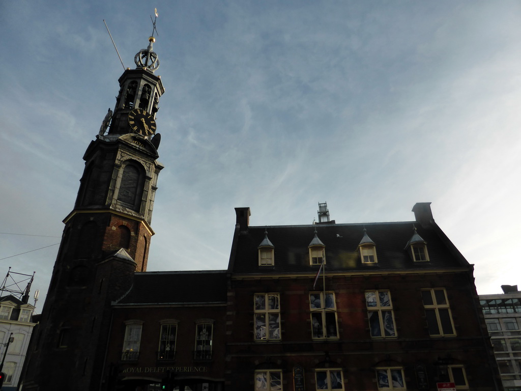 The Munttoren tower at the Muntplein square