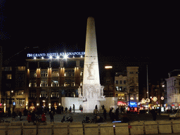 The Dam square with the Nationaal Monument, by night