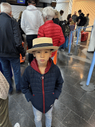 Max at the Departure Hall of Antwerp International Airport