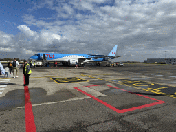 Our TUI airplane at Antwerp International Airport