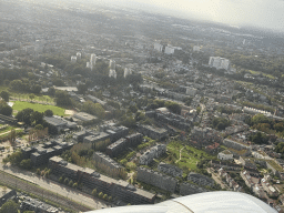 South side of the city of Antwerp, viewed from the airplane from Antwerp