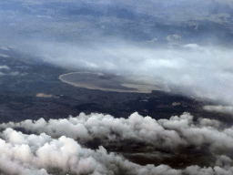 The Yarisli Gölü lake, viewed from the airplane from Antwerp