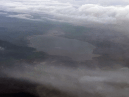 The Salda Gölü lake, viewed from the airplane from Antwerp