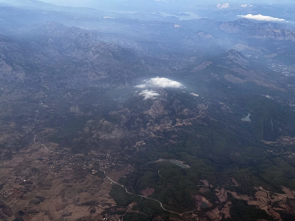 The Western Taurus mountain range, viewed from the airplane from Antwerp