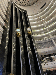 Elevators at the central hall of the Rixos Downtown Antalya hotel