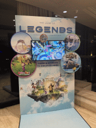 Land of Legends poster and screen at the central hall of the Rixos Downtown Antalya hotel