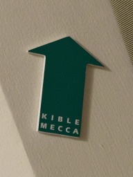 Arrow pointing to Mecca in our room at the Rixos Downtown Antalya hotel