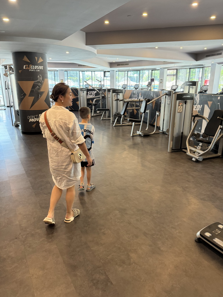 Miaomiao and Max at the Gym at the Rixos Downtown Antalya hotel