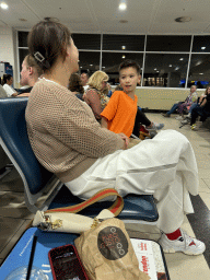 Miaomiao and Max at the Departure Hall of Antalya Airport